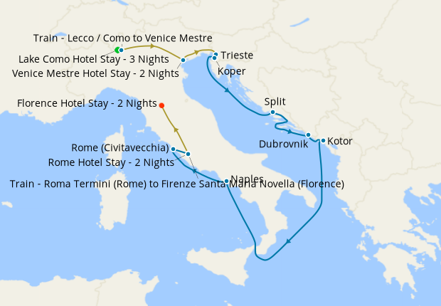 Cruise Itinerary Map