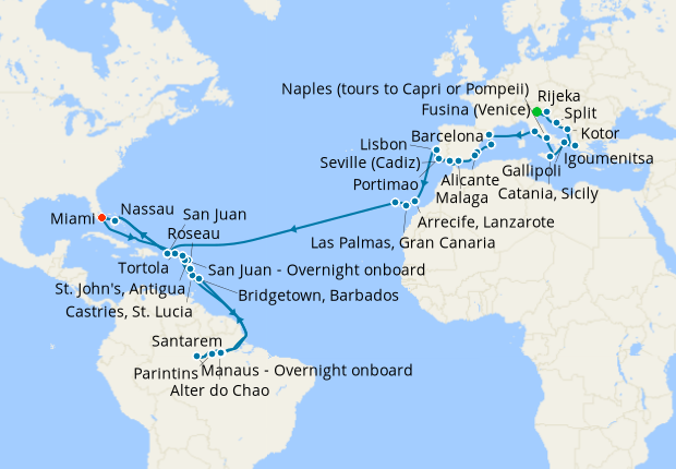 Cruise Itinerary Map