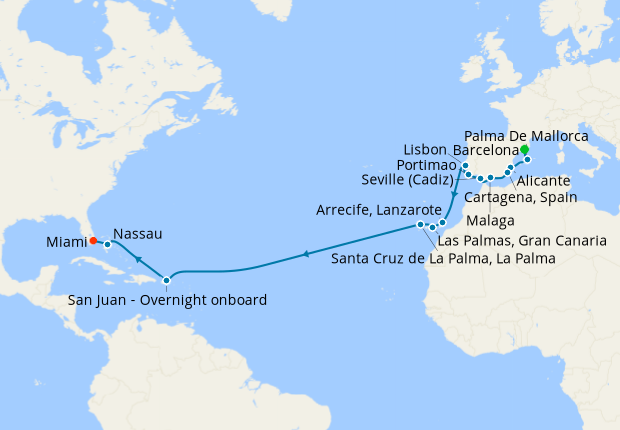 Cruise Itinerary Map