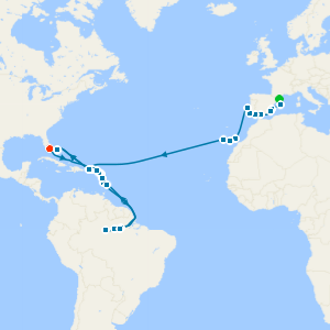 Grand Footsteps of Columbus from Barcelona