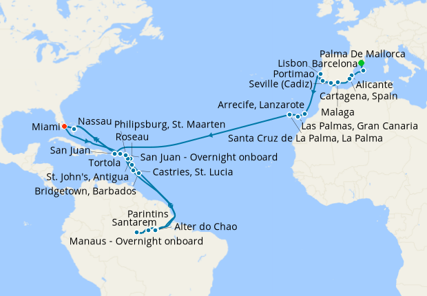 Cruise Itinerary Map