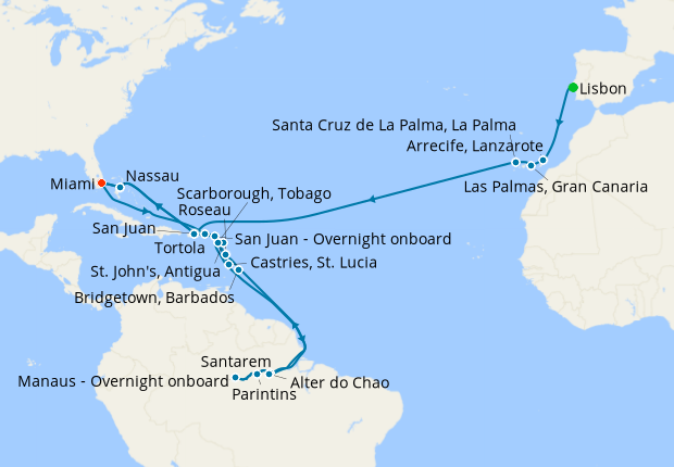 Cruise Itinerary Map
