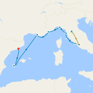 Florence & Rome Stays with Italy, Spain & French Riviera from Rome