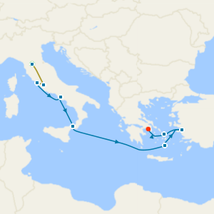 Florence & Rome Stays with Greek Isles & Italy from Rome