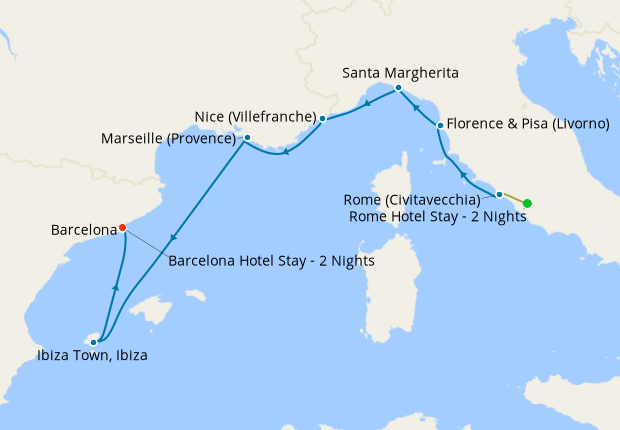 Cruise Itinerary Map