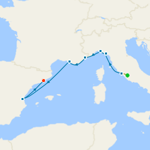 Italy, Spain & French Riviera with Rome and Barcelona Stays