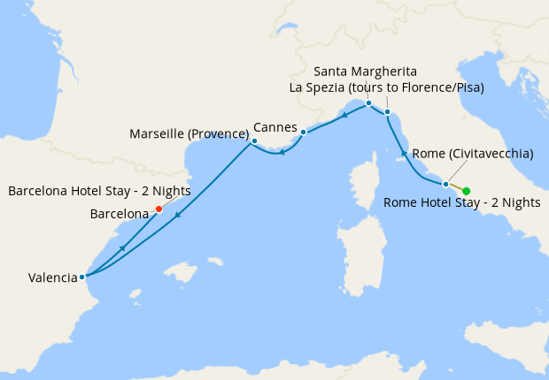 Cruise Itinerary Map