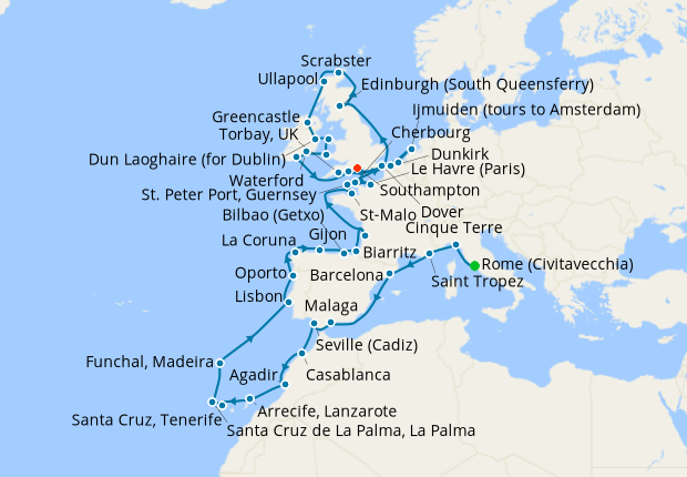 Cruise Itinerary Map