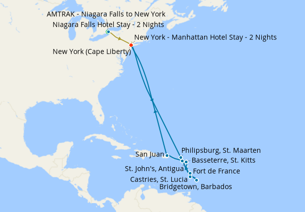 Cruise Itinerary Map