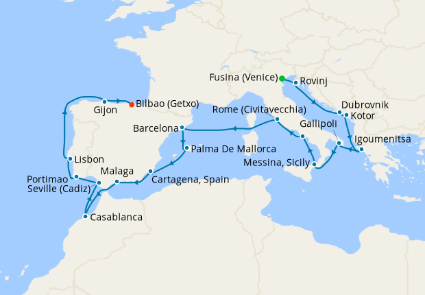 Cruise Itinerary Map
