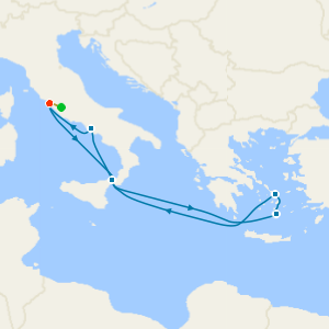 Greek Isles from Rome with Stay