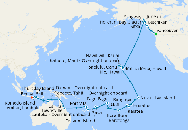 Cruise Itinerary Map
