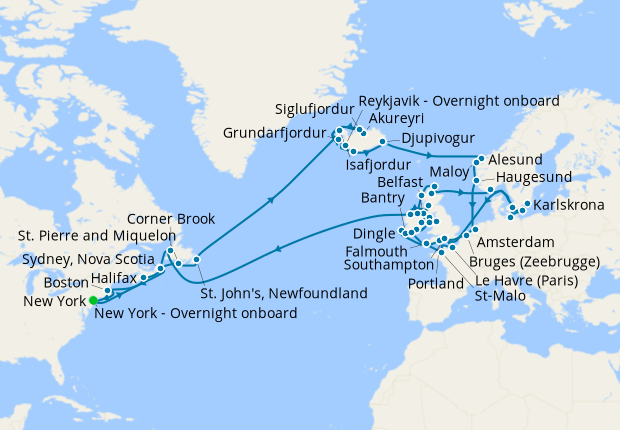 Cruise Itinerary Map