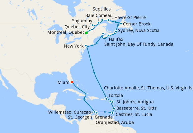 Cruise Itinerary Map