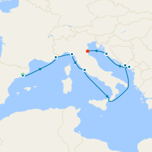 Italy, France & Croatia from Barcelona with Stay