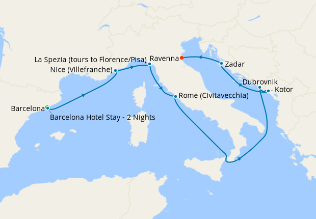 Cruise Itinerary Map