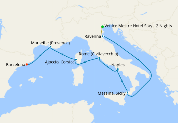 Cruise Itinerary Map