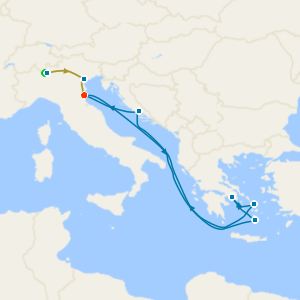 Lake Como, Venice Stays with Greek Isles from Ravenna