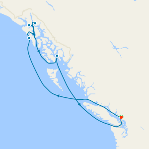 Alaska Inside Passage from Vancouver with Stay