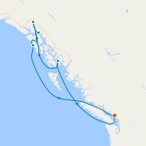 Alaska Inside Passage from Vancouver with Stay