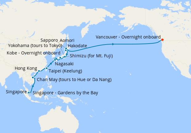 Cruise Itinerary Map