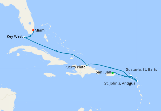 Cruise Itinerary Map