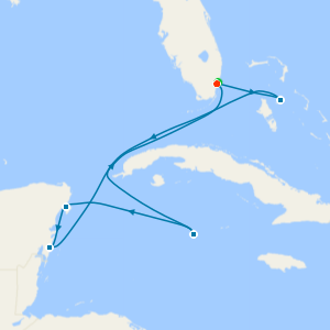 Bahamas, Mexico & Cayman with Miami Beach Stay