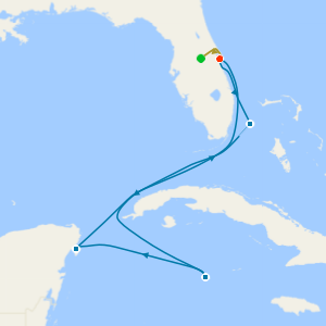 Bahamas, Mexico & Cayman with Orlando Stay