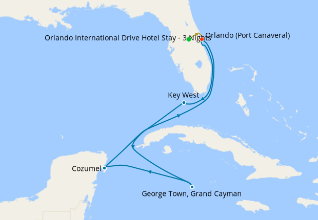 Cruise Itinerary Map