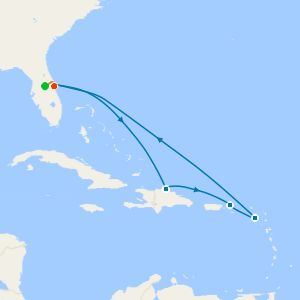 St. Thomas, St. Kitts & Puerto Plata with Orlando Stay