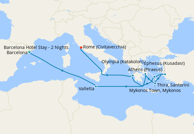 Cruise Itinerary Map