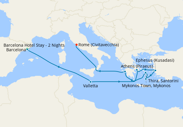 Cruise Itinerary Map