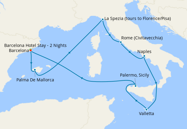 Cruise Itinerary Map