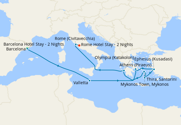 Cruise Itinerary Map