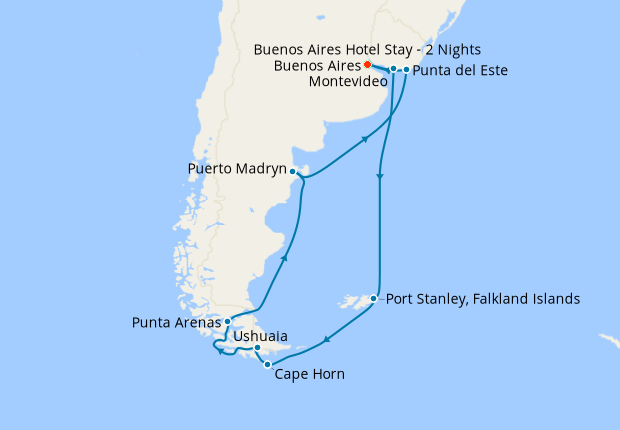 Cruise Itinerary Map