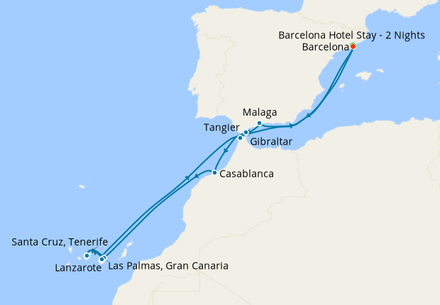 Cruise Itinerary Map