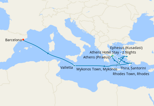 Cruise Itinerary Map