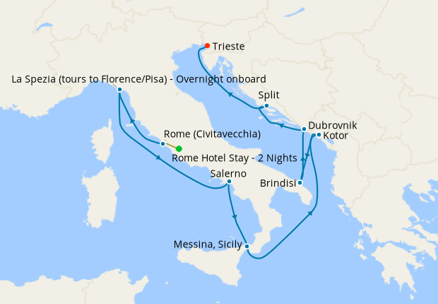 Cruise Itinerary Map