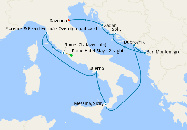 Cruise Itinerary Map