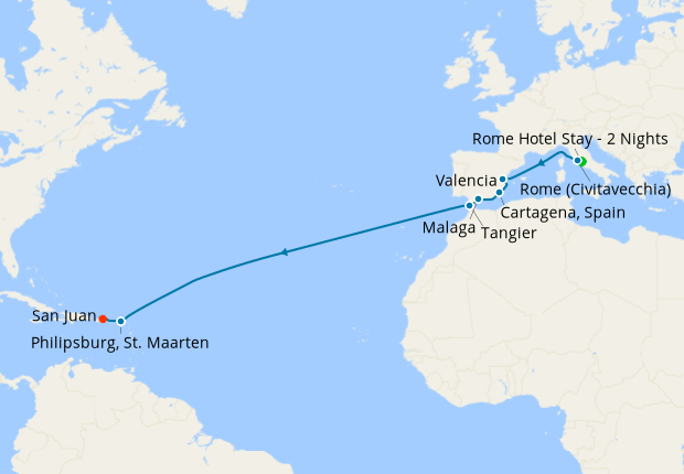 Cruise Itinerary Map