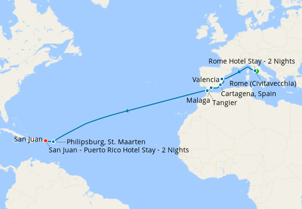 Cruise Itinerary Map