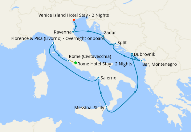 Cruise Itinerary Map