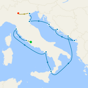 Lake Garda, Venice & Rome Stays with Best of Italy & Croatia Voyage