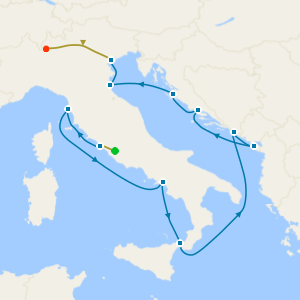 Lake Como, Venice & Rome Stays with Best of Italy & Croatia Voyage