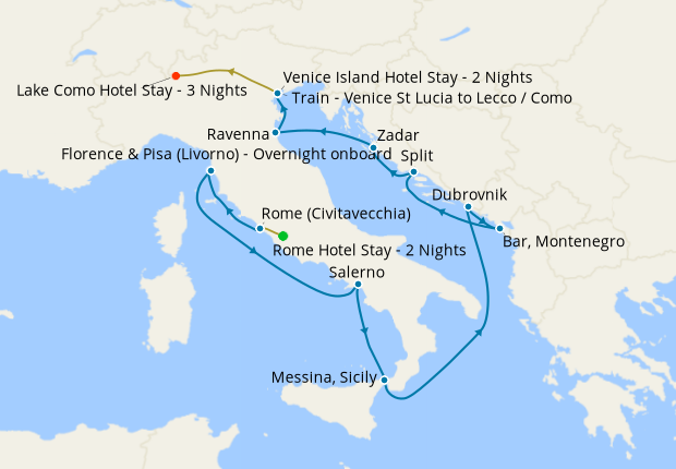 Cruise Itinerary Map