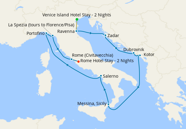 Cruise Itinerary Map