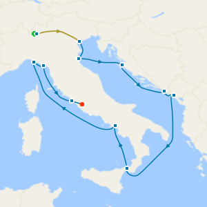 Lake Como, Venice & Rome Stays with Best of Italy and Croatia Voyage