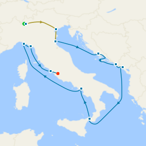 Lake Como, Venice & Rome Stays with Best of Italy and Croatia Voyage