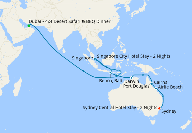 Cruise Itinerary Map