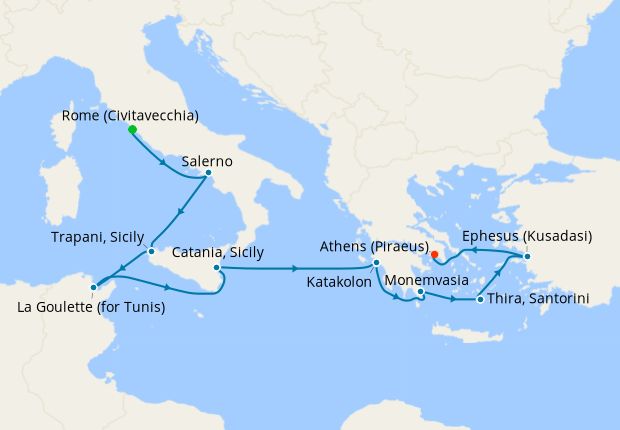 Cruise Itinerary Map